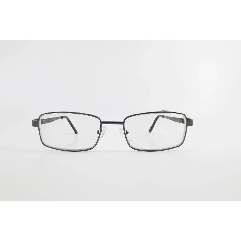MM 5103 GM Gunmetal Rectangular Full Rim Eyeglass Frames 52-18-140 Mens Womens